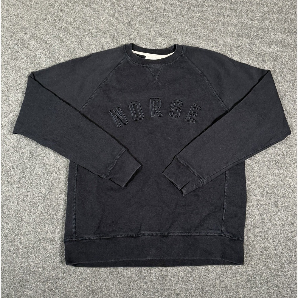 Norse Projects Sweatshirt Mens Medium Navy Blue Ketel Classic Crew Pullover